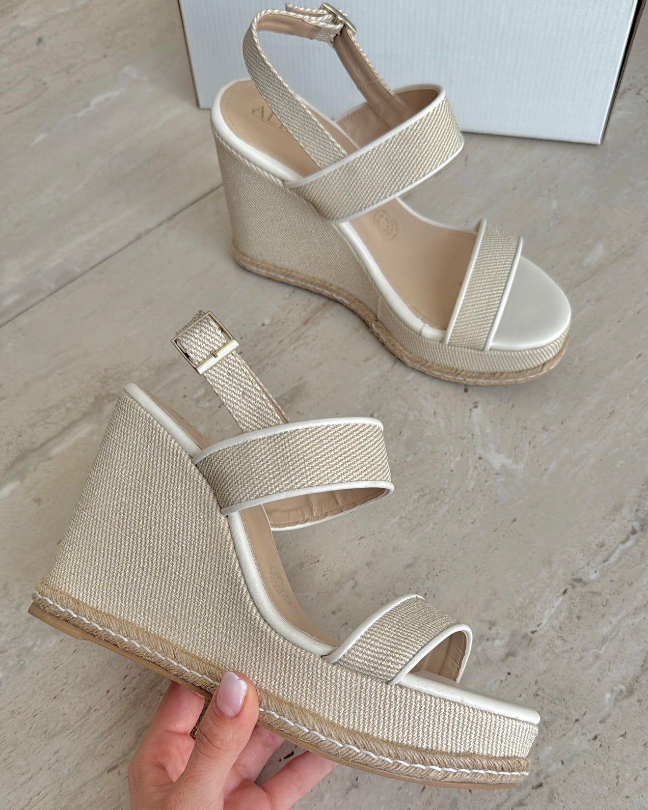 Alpargata beige doble tira